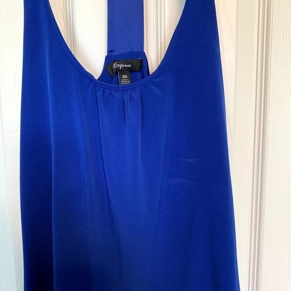 Express Women's Size Extra Small Royal‎ Blue Racerback Tank - Picture 3 of 5